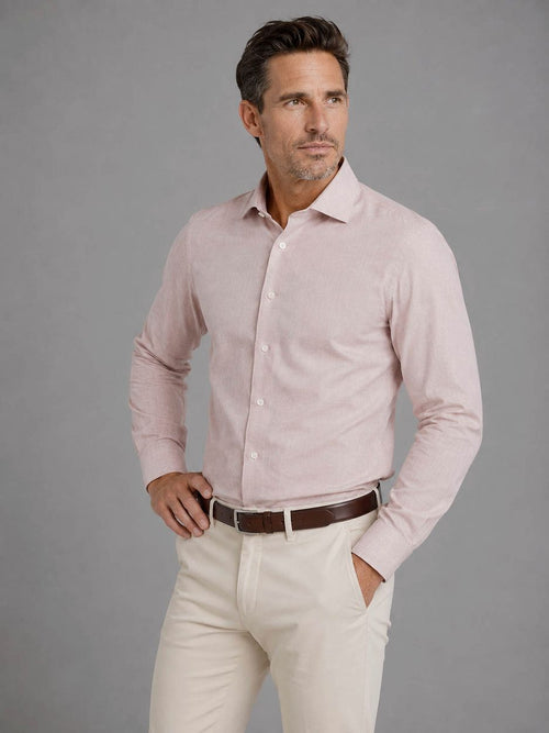 Twill overhemd lichtroze