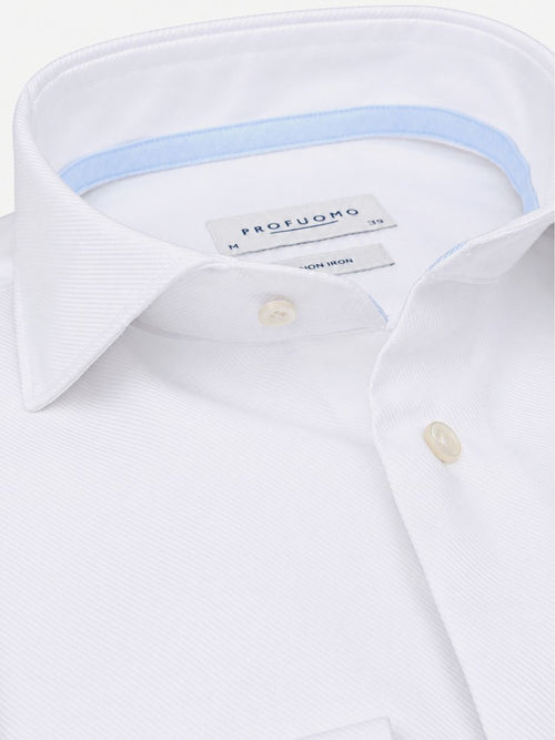 Heavy twill overhemd wit