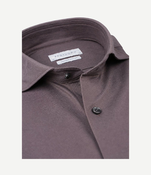 Japanese knitted overhemd mauve