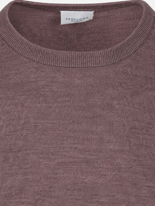Pullover merinowol aubergine
