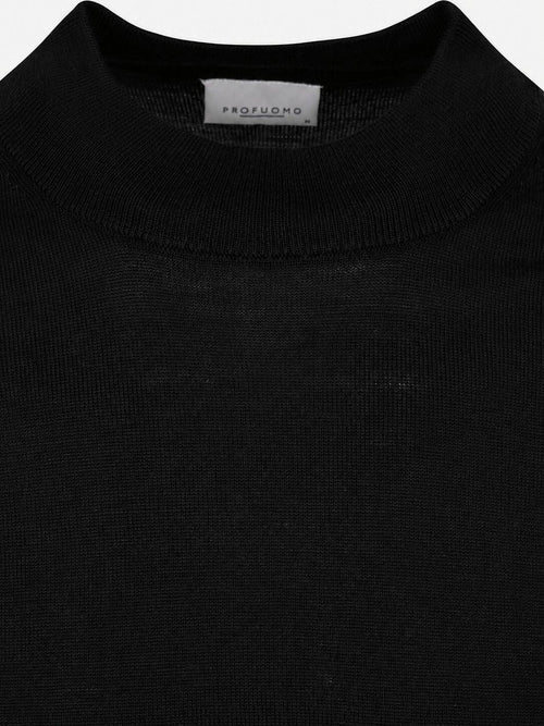 Turtleneck trui merinowol zwart