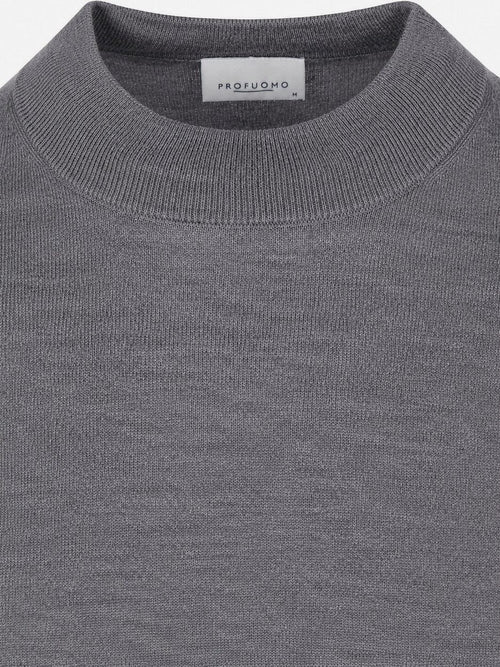 Turtleneck trui merinowol grijs