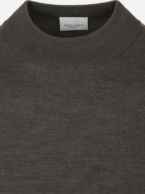 Turtleneck trui merinowol groen