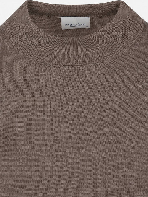 Turtleneck trui merinowol bruin