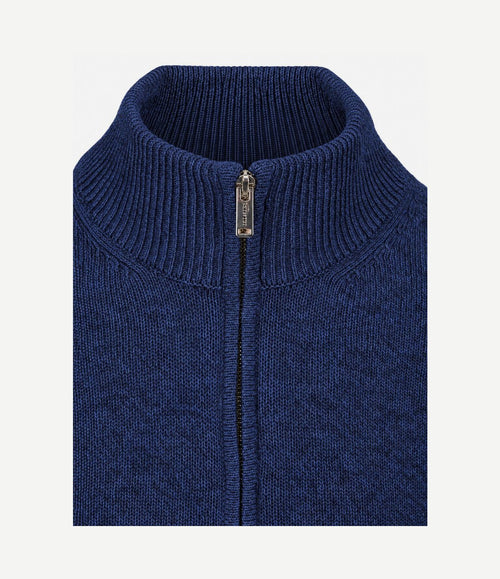 halve rits pullover woolblend royal blue