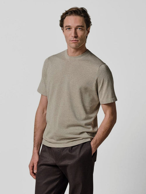 T-shirt knitted beige