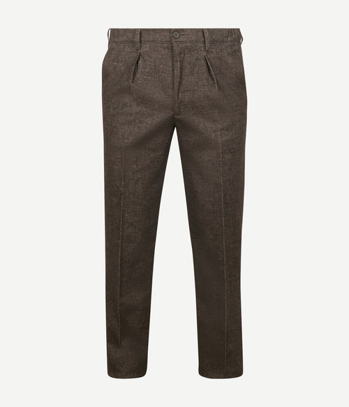 Profuomo chino flanel bruin