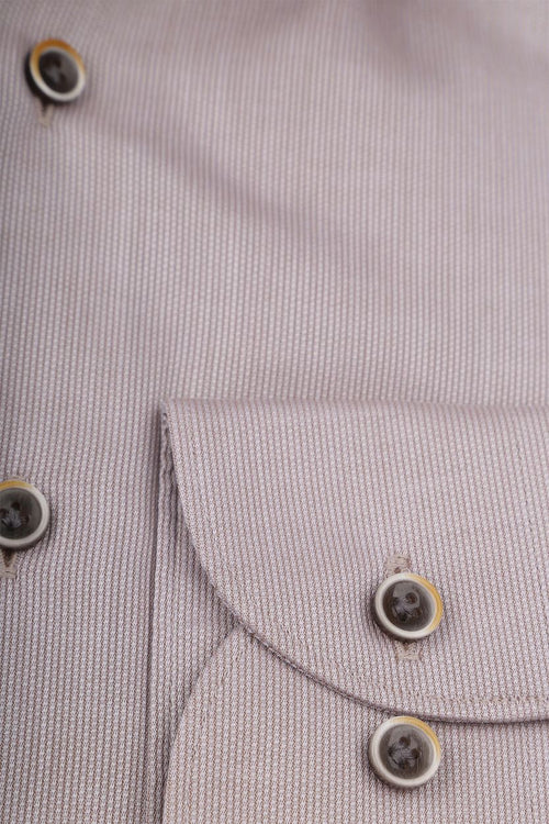 Profuomo dobby overhemd beige | Slim-fit