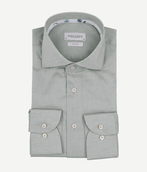 Profuomo dobby overhemd lichtgroen | Slim-fit