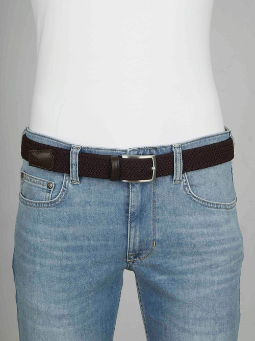 Profuomo geweven riem bruin