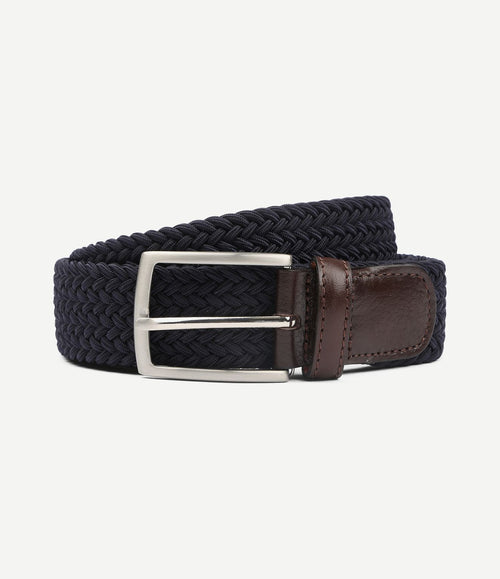 Geweven riem donkerblauw