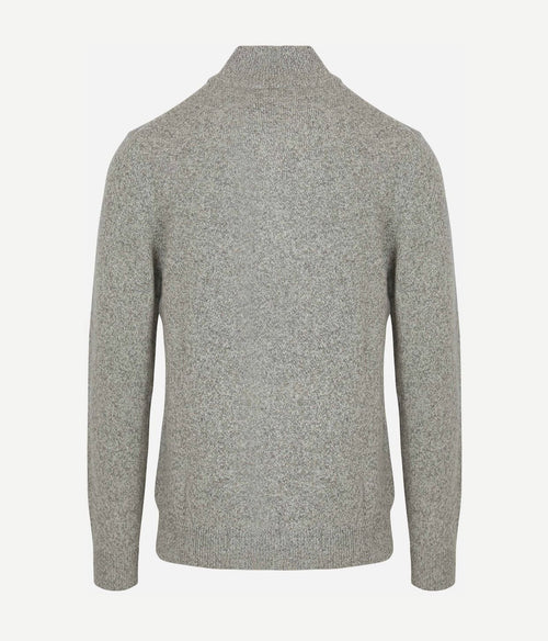 Profuomo halve rits pullover lamswol melange grijs