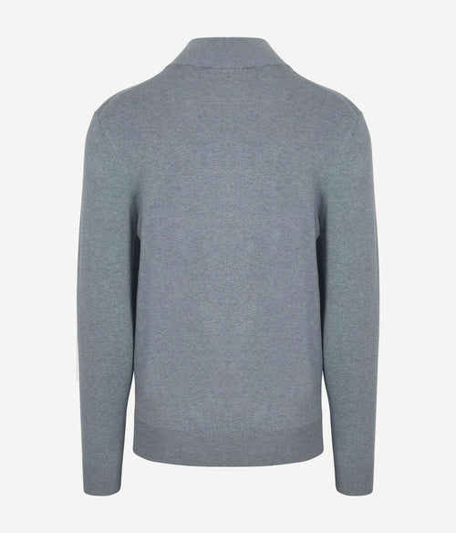 Profuomo halve rits pullover luxury basic blauw