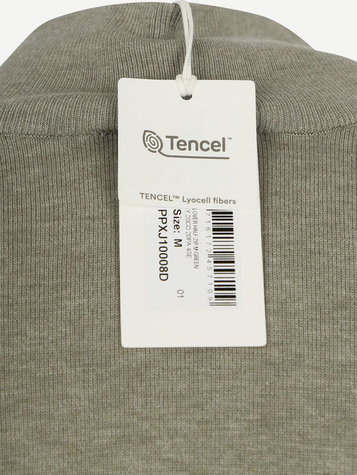 halve rits pullover luxury basic groen