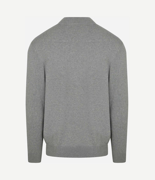 halve rits pullover luxury grijs