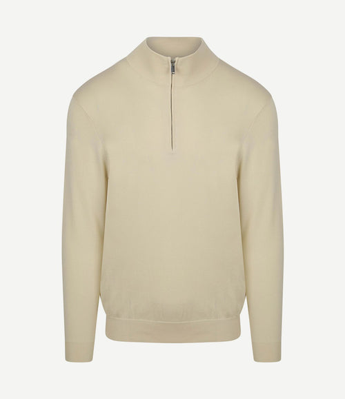 halve rits pullover luxury off white