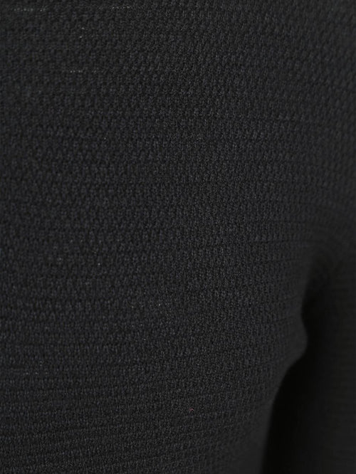 halve rits pullover structure donkerblauw