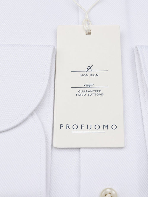 Heavy twill overhemd wit