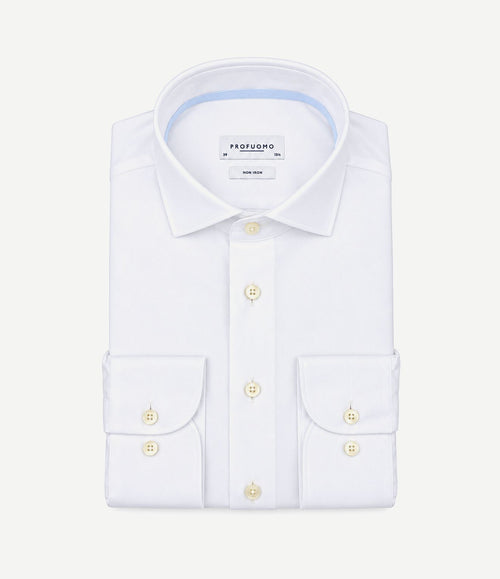 Heavy twill overhemd wit