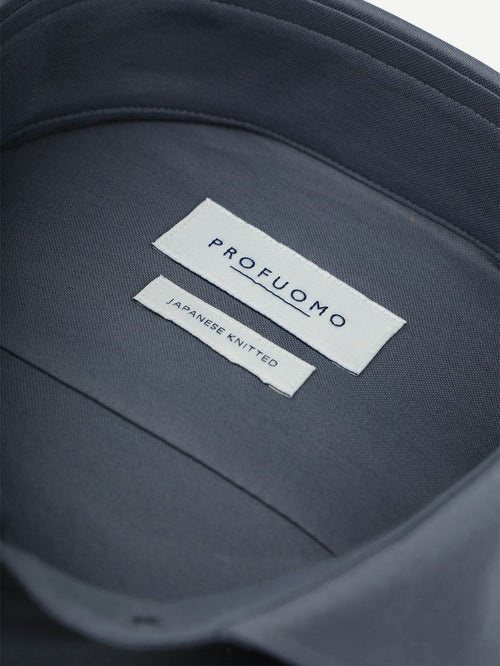 Japanese knitted overhemd denim blue