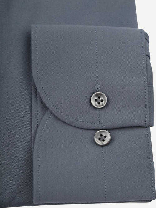 Japanese knitted overhemd denim blue