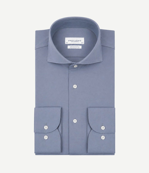 Japanese knitted overhemd indigo