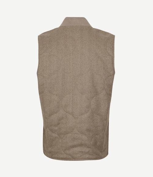 Herringbone bodywarmer sand