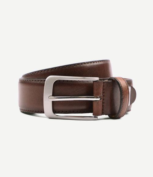 Leren riem polish bruin