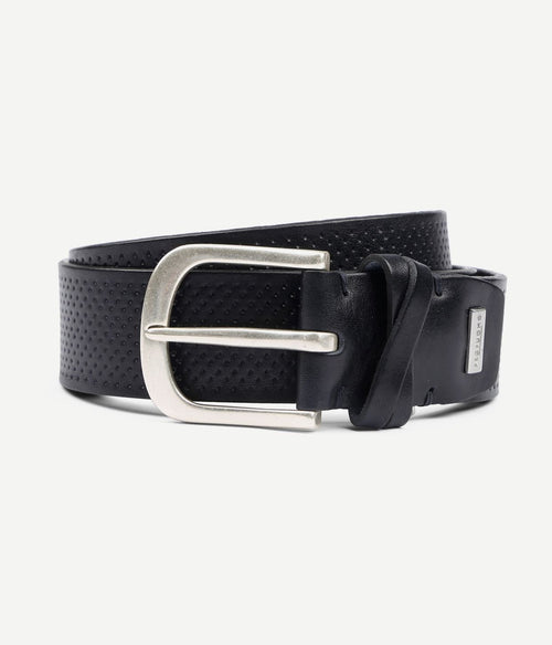 Profuomo leren riem Roma donkerblauw
