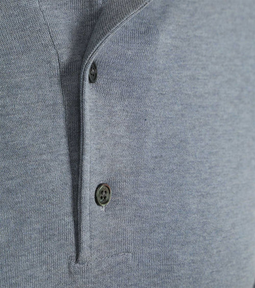 Profuomo longsleeve poloshirt luxury basic blauw
