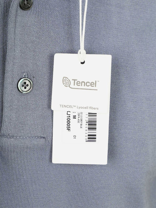 Longsleeve poloshirt luxury basic blauw