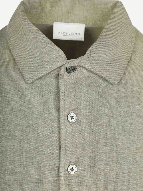 Longsleeve poloshirt luxury basic groen