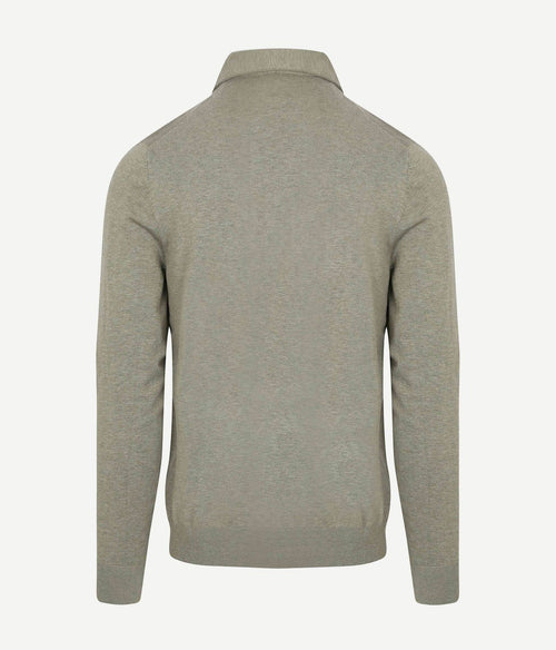 Longsleeve poloshirt luxury basic groen