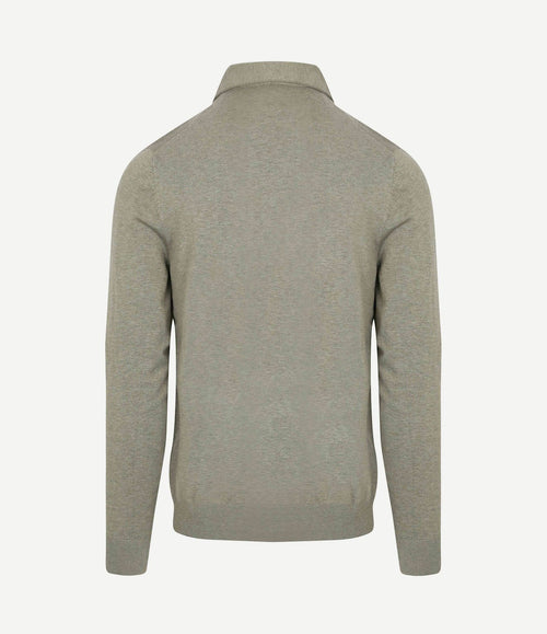 Longsleeve poloshirt luxury basic groen