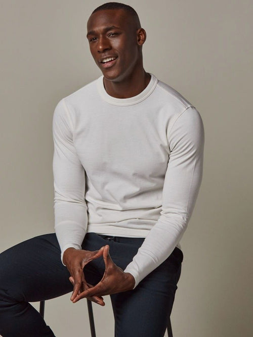 Profuomo longsleeve t-shirt off white | Regular-fit