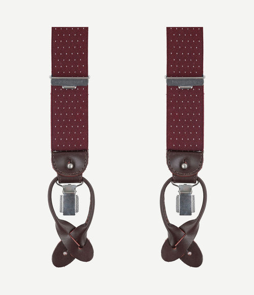 Luxe bretel bordeaux-wit