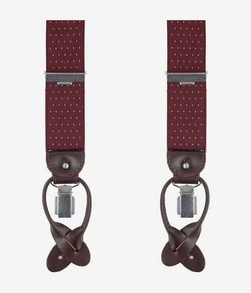 Profuomo luxe bretel bordeaux-wit