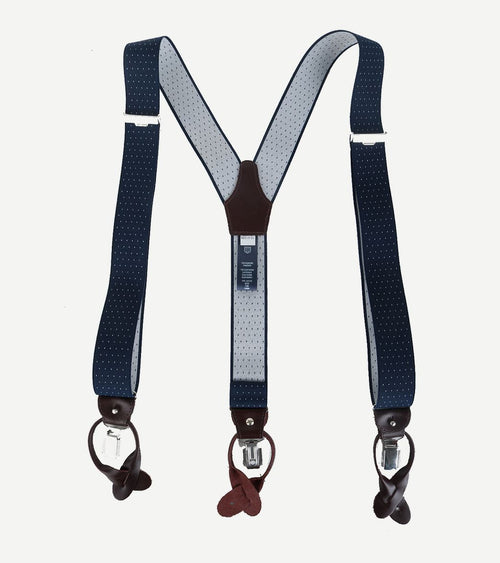 Profuomo luxe bretel donkerblauw-wit