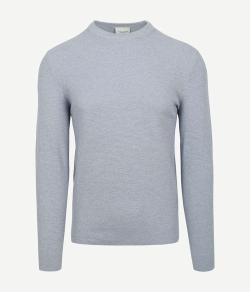 Profuomo o-hals trui lichtblauw | Regular-fit