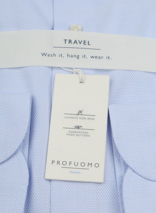 Profuomo shirt travel lichtblauw | Slim-fit