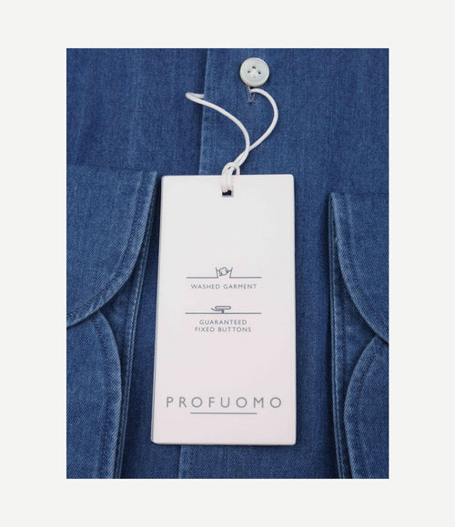 Jeans twill overhemd indigo