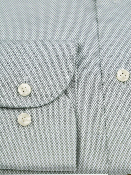 Basketweave overhemd groen