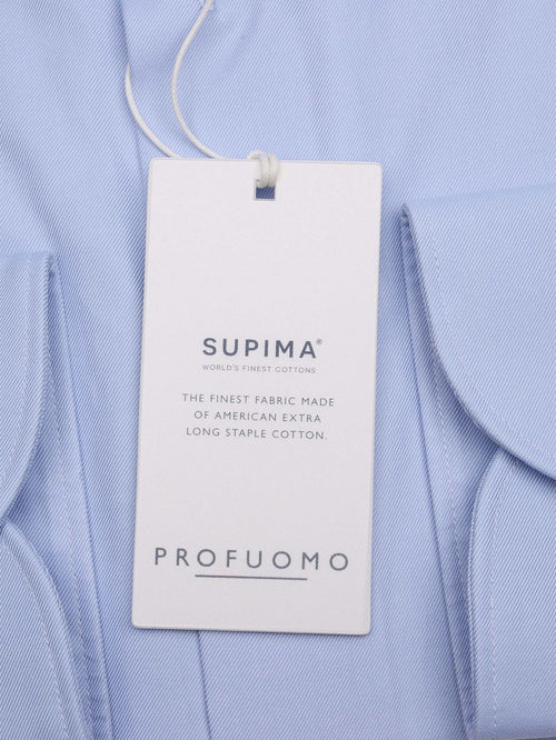 Twill overhemd supima cotton lichtblauw