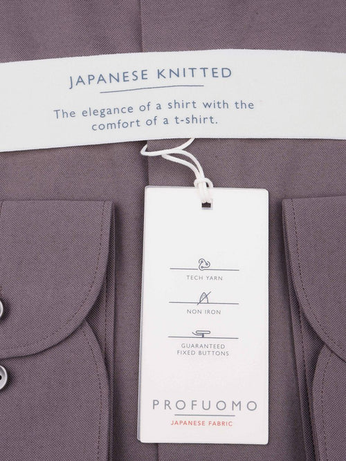 Japanese knitted overhemd mauve