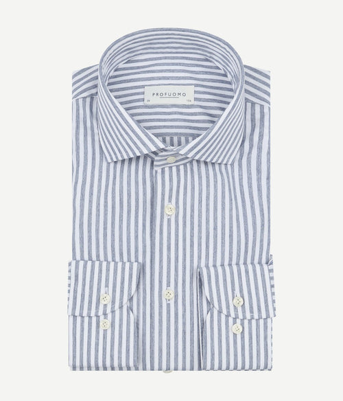 Profuomo overhemd streep blauw | Slim-fit