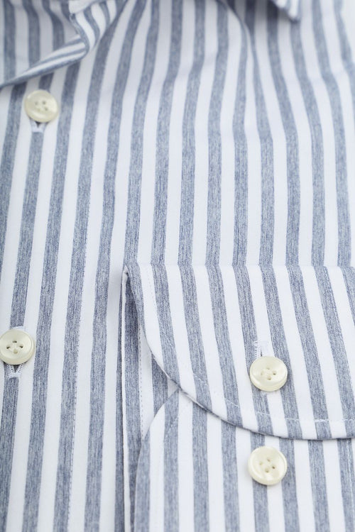 Profuomo overhemd streep blauw | Slim-fit