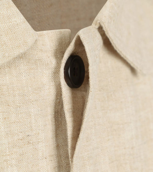 Profuomo overshirt linnen blend beige