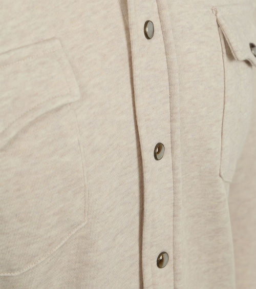 Profuomo overshirt western jersey ecru