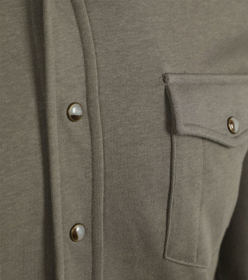 Profuomo overshirt western jersey olijfgroen
