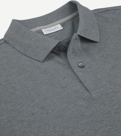 Profuomo piqué poloshirt antraciet